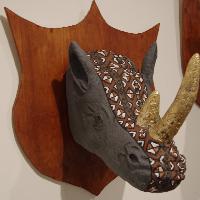 Rhino with a golden horn...